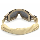 Тактичні захисні окуляри (маска) ArmorStandart RK2 із 3 лінзами Brown (ARM62032) Сахара 62032 - зображення 5
