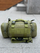 Рюкзак тактичний з підсумками Eagle B09 55 літр Green Olive - зображення 10