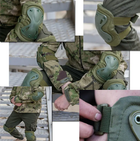 Комплект наколенники и налокотники тактические (защитные) Eagle KN-04 Олива - изображение 10