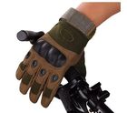 Перчатки тактические полнопалые Oakley M олива - изображение 4