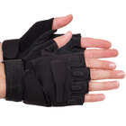 Захисні тактичні військові рукавички без пальців для полювання риболовлі BLACKHAWK чорні АН4380 розмір L - зображення 1