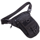Маленька тактична нейлонова сумка на пояс плече військове мисливське для дрібниць SILVER KNIGHT чорна АН176 - зображення 2