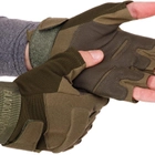 Защитные тактические военные перчатки без пальцев для охоты рыбалки BLACKHAWK оливковые АН4380 размер L - изображение 3