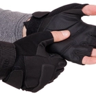 Защитные тактические военные перчатки без пальцев для охоты рыбалки BLACKHAWK черные АН4380 размер М - изображение 3