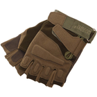 Защитные тактические военные перчатки без пальцев для охоты рыбалки BLACKHAWK оливковые АН4380 размер L - изображение 6