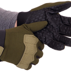 Защитные тактические военные перчатки без пальцев для охоты рыбалки PRO TACTICAL оливковые АН8791 размер L - изображение 3