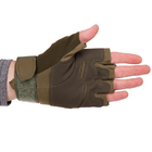 Защитные тактические военные перчатки без пальцев для охоты рыбалки BLACKHAWK оливковые АН4380 размер М - изображение 4