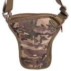 Маленькая тактическая нейлоновая сумка на пояс плечо военная охотничья для мелочей SILVER KNIGHT камуфляж АН176 - изображение 6