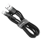 Кабель Baseus cafule cabel USB For lightning 2.4A 1M (CALKLF-BG1) Gray+Black