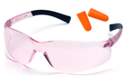Захисні окуляри Pyramex Mini-Ztek ( pink) combo, рожеві (беруші входять в комплект) - зображення 1