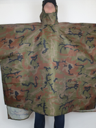 Армейский дождевик-пончо для военных ВСУ универсальный по размеру камуфляжного цвета 2724 - изображение 5