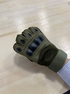 Тактичні рукавички, захисні, військові рукавички L Олива - зображення 4