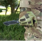 Перчатки тактические военные-армейские PROTECTOR с защитой костяшек кулака и прорезиненной ладонью, боевые M Multicam BMM39770 - изображение 4