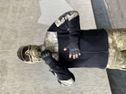 Кофта флисовая мужская военная тактическая с липучками под шевроны ВСУ (ЗСУ) Мультикам 8045 52 размер черная - изображение 3