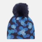 Детская зимняя шапка-бини вязаная с помпоном для девочки Broel Joana ZB13643R2BRO-015 45 см Темно-синяя (5907648639157) - изображение 1