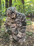 Кофта флисовая мужская военная тактическая с липучками под шевроны ВСУ (ЗСУ) Пиксель 8709 46 размер хаки - изображение 2