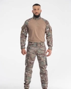 Тактична Осіння військова форма комплект костюм, (Убакс + Штани), Камуфляж "Мультикам", Розмір: XXL - зображення 1
