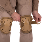 Прочные тактические наколенники и налокотники комплект защиты для коленей и локтей PRO TACTICAL хаки АН7495 - изображение 4