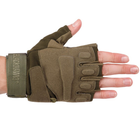 Тактические перчатки без пальцев военные BLACKHAWK Для рыбалки для охоты Полиэстер Оливковый (BC-4380) M - изображение 3