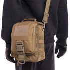 Міцна тактична сумка через плече військова мисливська однолямкова з тканини SILVER KNIGHT Хакі (170) - зображення 6