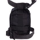 Маленькая набедренная тактическая сумка на бедро охотничья военная SILVER KNIGHT Черная (9002) - изображение 6
