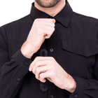 Мужская тактическая военная рубашка черная с длинным рукавом Pro Tactical непромокаемая Черная (7188) L - изображение 6