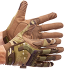 Тактические перчатки военные с закрытыми пальцами и накладками Механикс MECHANIX MPACT Камуфляж (BC-5622) L - изображение 1