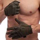 Тактичні рукавички військові з закритими пальцями і накладками Механікс MECHANIX MPACT Оливковий (BC-5622) L - зображення 4