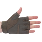 Тактичні рукавиці з відкритими пальцями протектором SILVER KNIGHT Для полювання туризму Оливковий (YQS-3) L - изображение 3