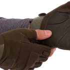Тактичні рукавички військові BLACKHAWK Для риболовлі для полювання Поліестер Фліс Оливковий (BC-4380) L - зображення 4