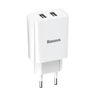 Сетевое зарядное устройство для Baseus Speed Mini Dual U 10.5W 2USB 2.1A Travel Charge White