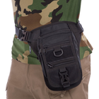 Компактная тактическая военная сумка на пояс через плечо SILVER KNIGHT 30 x 25 x 6,5 см Черная (Y-176) - изображение 7