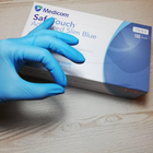 Перчатки нитриловые неопудренные голубые, размер XL (100 шт/уп) Medicom Advanced Slim Blue 3,6г. - изображение 2