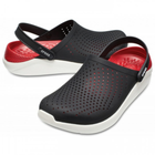 Сабо Crocs Literide Clog 45-46 р 28.5-29 см Черные с красным и белым 204592-066-M11/W13 Black/White