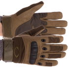 Перчатки тактические с закрытыми пальцами и усиленным протектором OAKLEY размер M оливковые BC-4623 - изображение 2