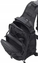 Рюкзак тактический для выживания на плечо 20 BLACK - изображение 1