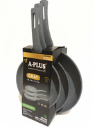 Набір сковорідок А-Плюс A-Plus FP-1741 3 в 1 20, 24, 28 см Silver