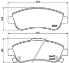 Колодка тормозов. диск. HONDA CR-V III передн. (выр-во BREMBO) Brembo (P28045)