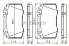 Колодка гальм. диск. MB M-CLASS (W163), S-CLASS (W220) передн. (вир-во Bosch) Bosch (0986494576)