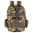Рюкзак тактический военный штурмовой Protector plus S431 30л с системой Molle Pixel камуфляж - изображение 2