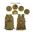 Рюкзак тактичний військовий Protector plus S411 40л із системою Molle coyote brown - зображення 5