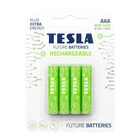 Аккумуляторы Tesla AAA GREEN+ RECHARGEABLE 800mAh / HR03 / BLISTER FOIL 4 шт.
