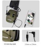 Активні тактичні навушники ZOHAN EM054 Green - зображення 3
