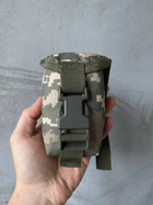 Подсумок для гранаты molle тактический навесной на бронежилет 12×10×6см пиксель - изображение 1