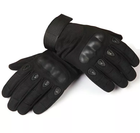 Тактические полнопалые перчатки Eagle ST-1 L Чёрные с усиленным протектором - изображение 1