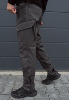 Утеплённые тактические штаны на флисе soft shell XXL gray fleec - изображение 3