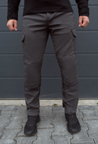 Утеплённые тактические штаны на флисе soft shell L gray fleec - изображение 1