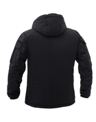 Куртка тактична зимова на блискавці з капюшоном M polk black - зображення 4