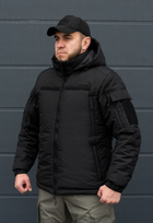 Куртка зимняя тактическая на молнии с капюшоном XXL polk black - изображение 3