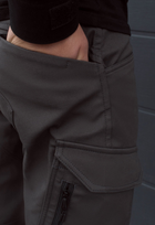Утеплені тактичні штани на флісі soft shell S gray fleece - зображення 11